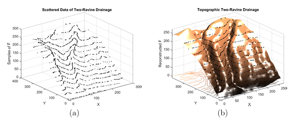 Figure 1.5 A reconstruction of a drainage surface using RBF interpolation on scattered points.
